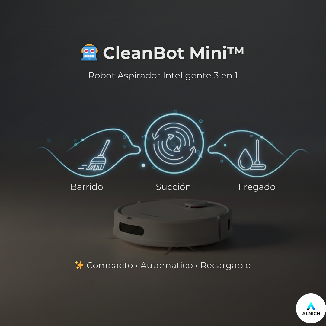 CleanBot Mini™ | Aspira, Barre y Trapea